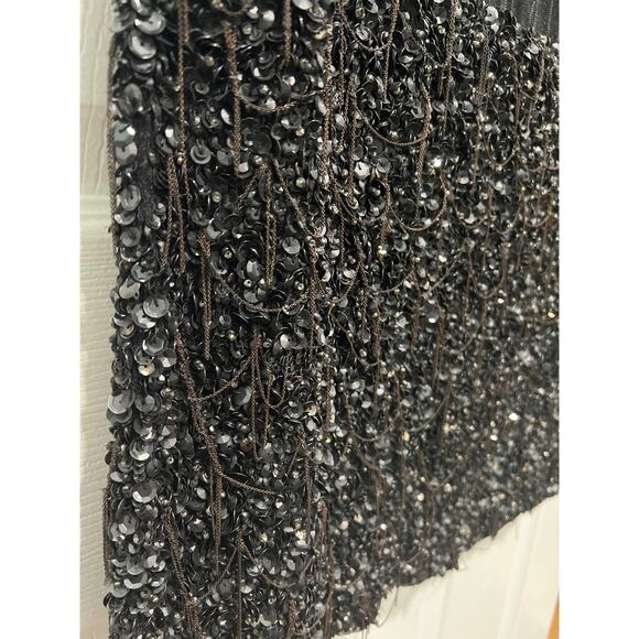 AllSaints Spitalfields Hand Embellished Beaded and Sheer Mini Dress EUR 34 US 2 - Picture 4 of 12